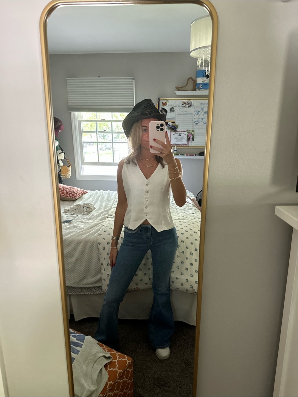 Sleeveless Button-Front White Vest for Women — Tailored Summer Layer